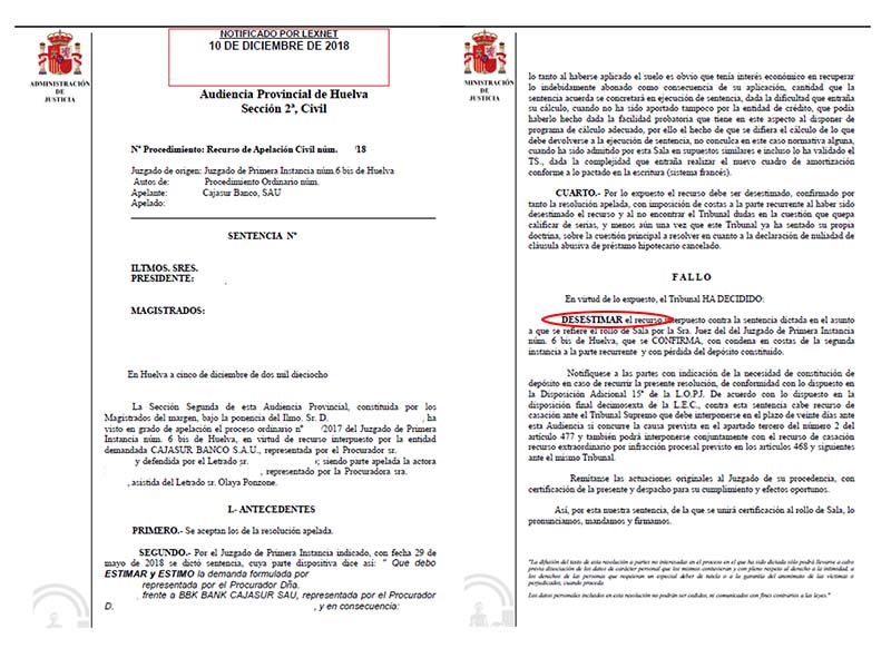 Sentencia CS BBK CAJASUR